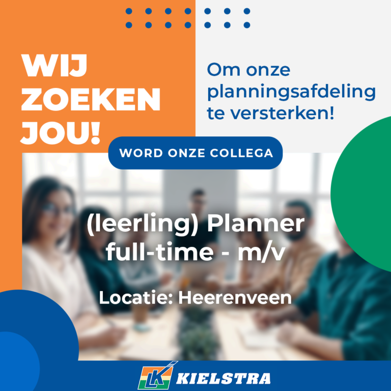 VACATURE (leerling) planner Fulltime m/v Kielstra Kraanverhuur